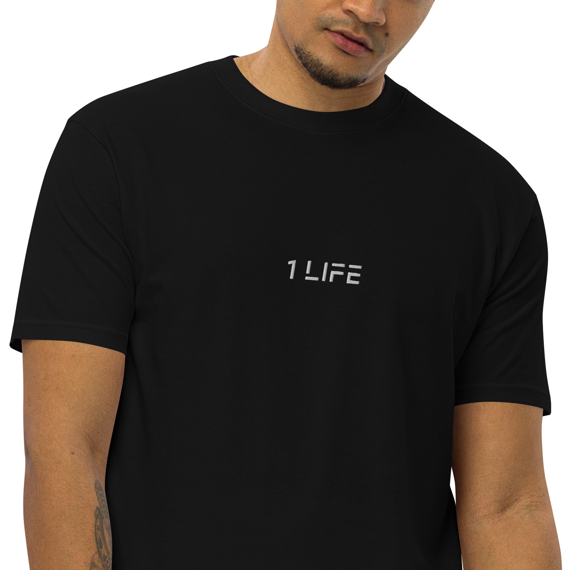 1 LIFE Embroidered Tee